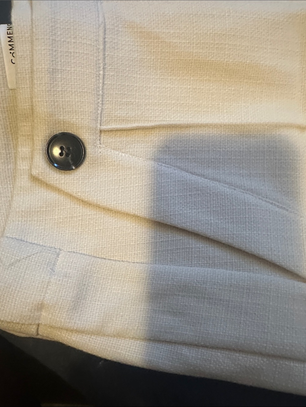 Commense Cream Straight Leg Pants